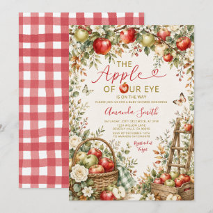 Invitación Manzana de Nuestro Ojo Ducha de Bebé Otoño Floral