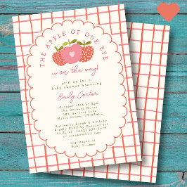Invitación Manzana de nuestro Ojo otoño caprichosa roja rosad