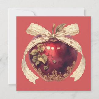 Invitación Manzana oscura de veneno gótico romance Halloween