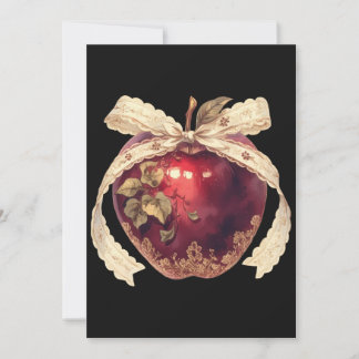Invitación Manzana oscura de veneno gótico romance Halloween