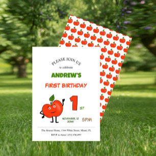 Invitación Manzana roja