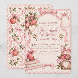 Invitación Manzana Rosa Polvorienta de Nuestro Ojo  Baby Show
