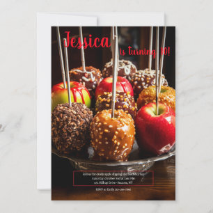 Invitación Manzanas de Caramelo