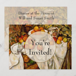 Invitación Manzanas Naranjas Impresionismo de Paul Cezanne