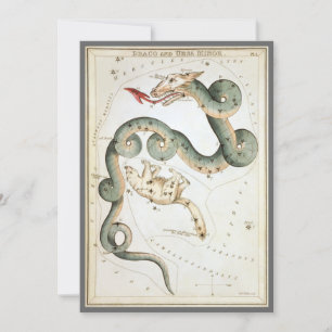 Invitación Mapa celestial de la astronomía vintage del espejo
