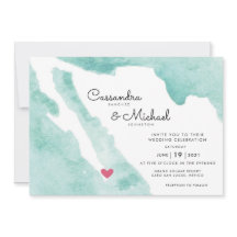 Mapa de acuarela de México | Cabo | Boda de destin