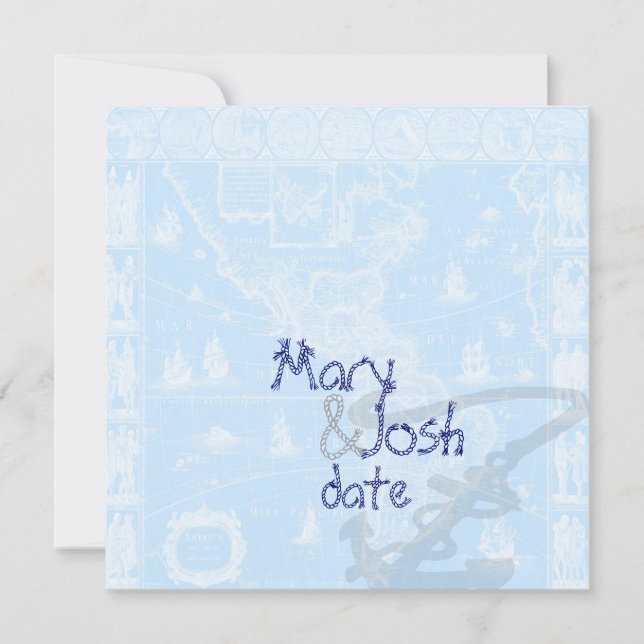 Invitación Mapa de Antigüedades Náuticas de PixDezines (Anverso)