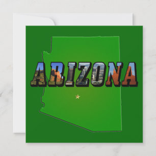 Invitación Mapa de Arizona y texto de imagen