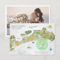 Mapa de Bodas Itinerarios de la Isla de Kiawah