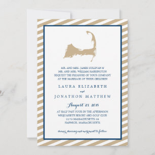 Invitación Mapa de Cape Cod BODA