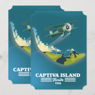 Invitación Mapa de Captiva Island Florida USA