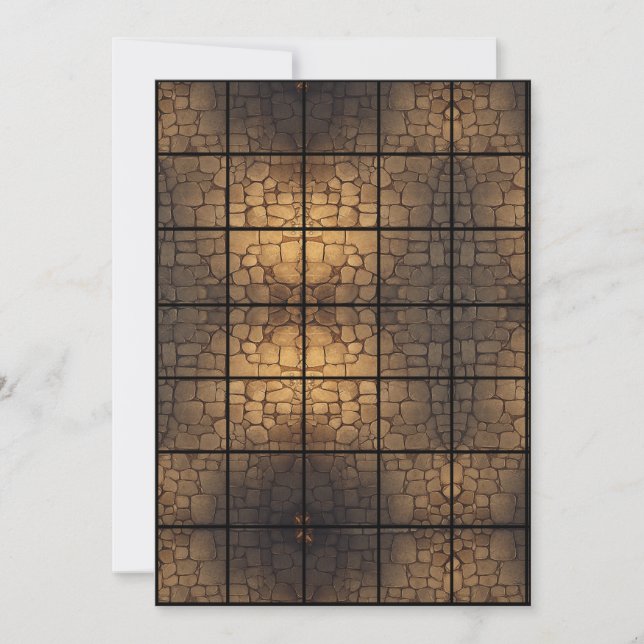 Invitación Mapa de cuadrícula de papel de 5x7 para suelos de  (Anverso)