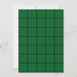 Invitación Mapa de cuadrícula de papel verde las 5 horas del
