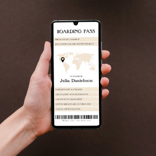 Invitación Mapa de destino Pasado de abordaje Bachelorette We