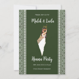 Invitación Mapa de foto personalizado de Palestina signo de h