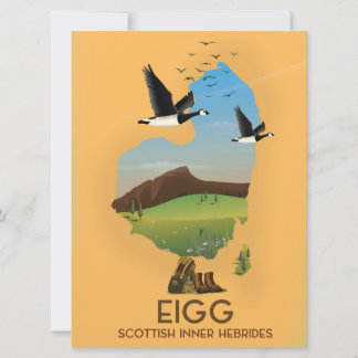Invitación Mapa de hebrides interiores de Eigg Scottish