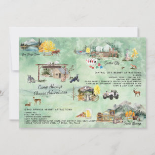 Invitación Mapa de inserción de aventuras de Camp Always Choo