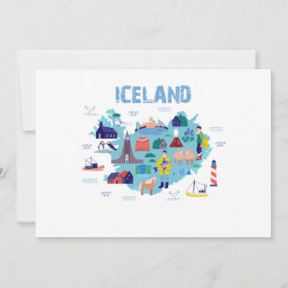 Invitación mapa de Islandia
