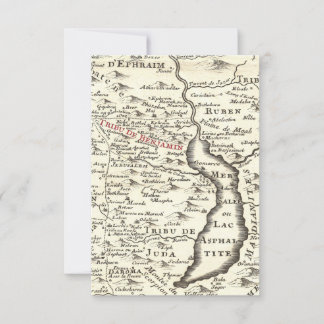Invitación Mapa de la Antigüedad de Israel Benjamin Bar Mitzv