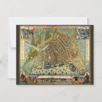 Mapa de la calle antigua de Ámsterdam, Países Bajo