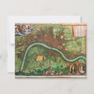 Invitación Mapa de la calle antigua de Londres, de Johannes d