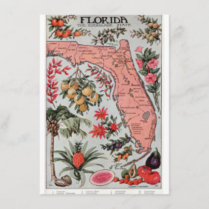 Invitación Mapa de la Florida Vintage