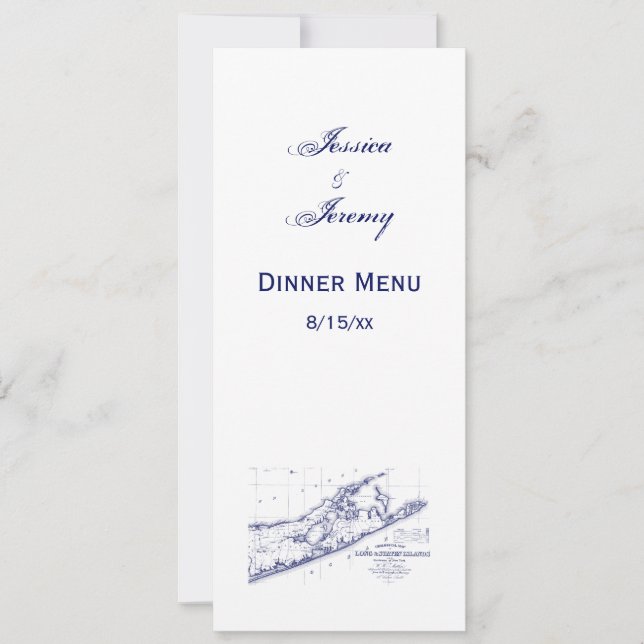 Invitación Mapa de Long Island The Hamptons VC (Anverso)