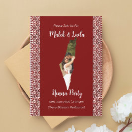 Invitación Mapa de Palestina de foto personalizada con signo 