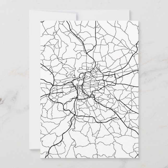 Invitación Mapa de Praga, República Checa (Anverso)