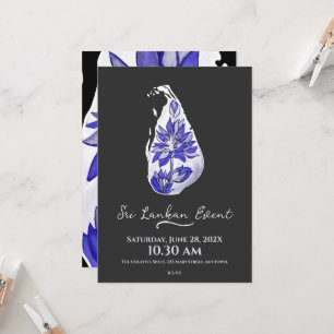 Invitación Mapa de Sri Lanka al estilo del graffiti