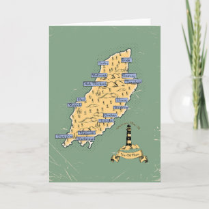 Invitación Mapa de viaje ilustrado de la Isla de Man