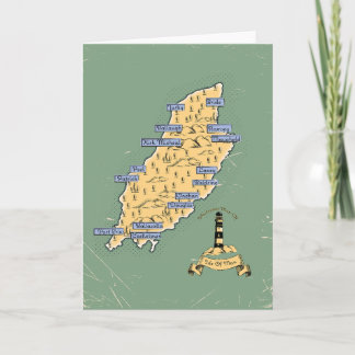 Invitación Mapa de viaje ilustrado de la Isla de Man