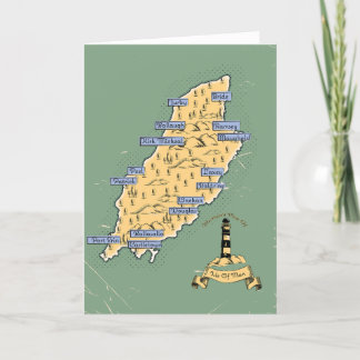 Invitación Mapa de viajes ilustrado Isla de Man