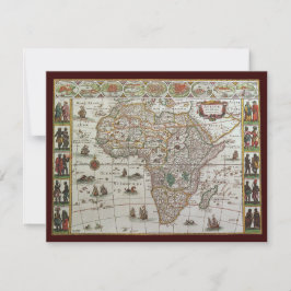 Invitación Mapa del Antiguo Mundo de África de Blaeu, c.1635