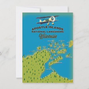Invitación mapa del Apostle Islands National Lakeshore