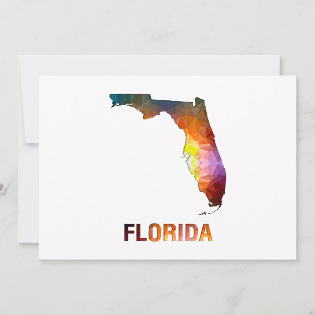 Invitación Mapa del Estado de Mosaico del Polígono FLORIDA (Anverso)