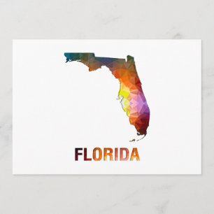 Invitación Mapa del Estado de Mosaico del Polígono FLORIDA