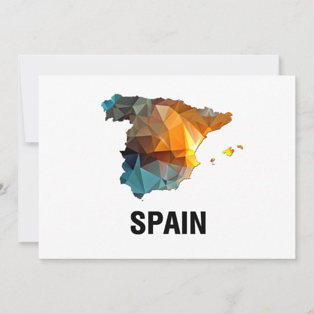 Invitación Mapa del Mosaico del Polígono de España (Anverso)