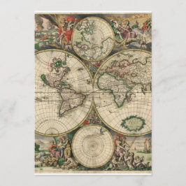 Invitación Mapa del mundo antiguo