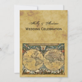 Invitación Mapa del Mundo Antiguo, Boda de BG V con problemas