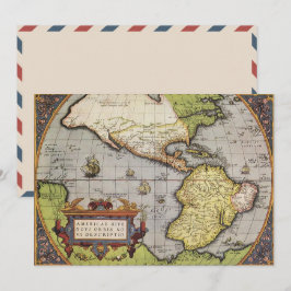 Invitación Mapa del Mundo Antiguo de las Américas por Abraham