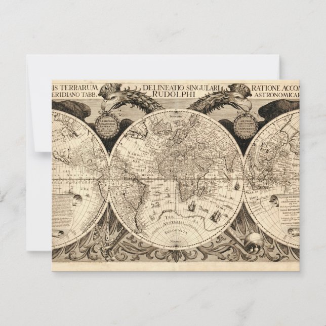 Invitación Mapa del mundo antiguo de Philipp Eckebrecht - 163 (Anverso)