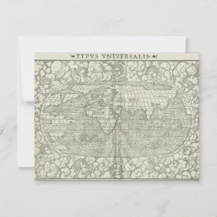 Invitación Mapa del Mundo Antiguo de Sebastian Münster alrede