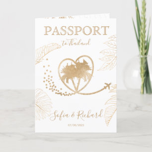 Invitación Mapa del mundo de Passport de destino del Boda de 