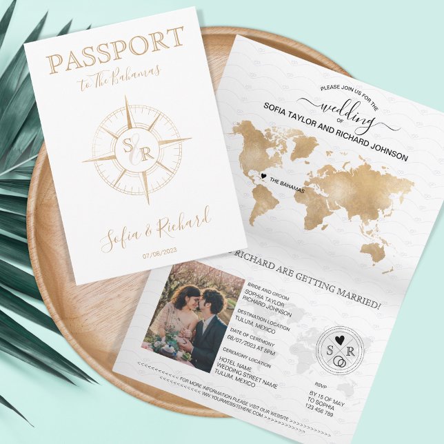 Invitación Mapa del mundo del pasaporte de destino de las Bah (Subido por el creador)