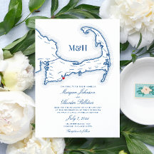 Mapa del Popponesset Inn Cape Cod Boda Elegante