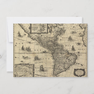Invitación mapa del siglo XVII de las Américas