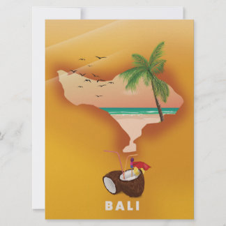 Invitación Mapa ilustrado de Bali
