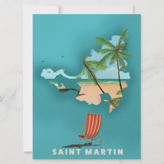 Invitación Mapa ilustrado de San Martín.