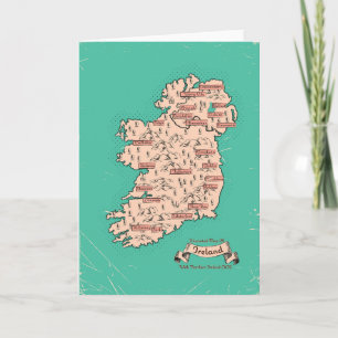Invitación Mapa ilustrado de viaje de Irlanda